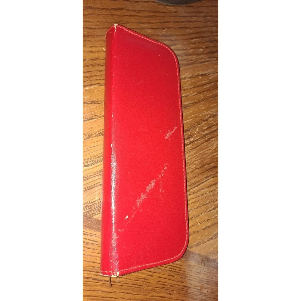 Vintage Red Leather Solingen Implements Western Germany